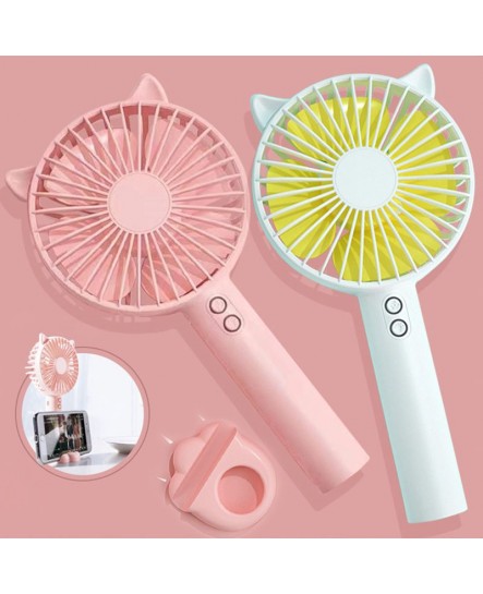 COD Portable Handheld Portable Mini Fan Desktop Stand Fan 3 Mode Kipas Pegang for Outdoor Office Travel
