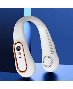 COD Neck Fan Po rtable Cooling Fan 18H working power display mask with fan USB Leafless