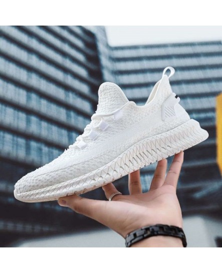 COD Ready Stock  Man Sneakers Shoes Man Running Sport Breathable Shoes Sport Shoes Casual Wear Kasut Putih Lelaki