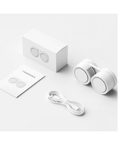 COD Portable Neck Fan Bladeless 360° rotation USB Electric Rechargeable Mini Fan for Outdoor Sports