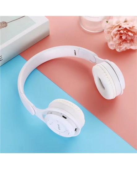 COD Macaron Colors Wireless Bluetooth Headphones Headset Microphone