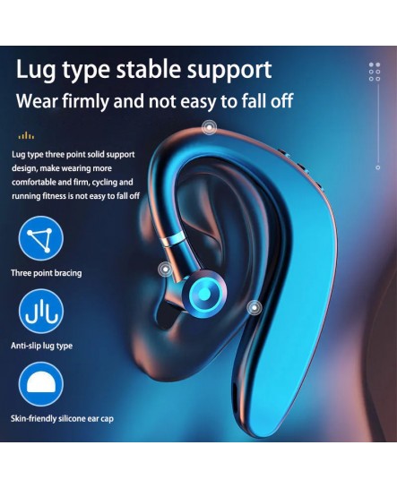 COD S109 Bluetooth Headset 5.0 Wireless Earphone Handsfree Business Driver Ear Hanging Sports