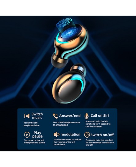 F9-5 TWS Bluetooth Earphone Mic Wireless Headphone Stereo Noise Cancelling Sport Waterproof Headset F9-5 TWS Bluetooth Earphone Mic Wireless Headphone Stereo Noise Cancelling Sport Waterproof Headset
