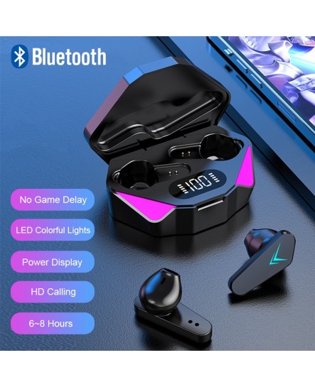 X15 TWS Wireless Earbuds Bluetooth Earphones for Gaming Headset Noise Cancelling Hifi Bass X15 TWS Wireless Earbuds Bluetooth Earphones for Gaming Headset Noise Cancelling Hifi Bass
