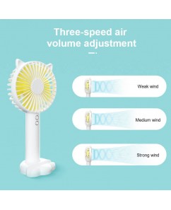 COD Handheld USB Small Mini Fan Rechargeable Portable Electric Fan with Light For Indoor Outdoor Cooling Fan