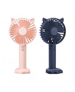 COD Handheld USB Small Mini Fan Rechargeable Portable Electric Fan with Light For Indoor Outdoor Cooling Fan